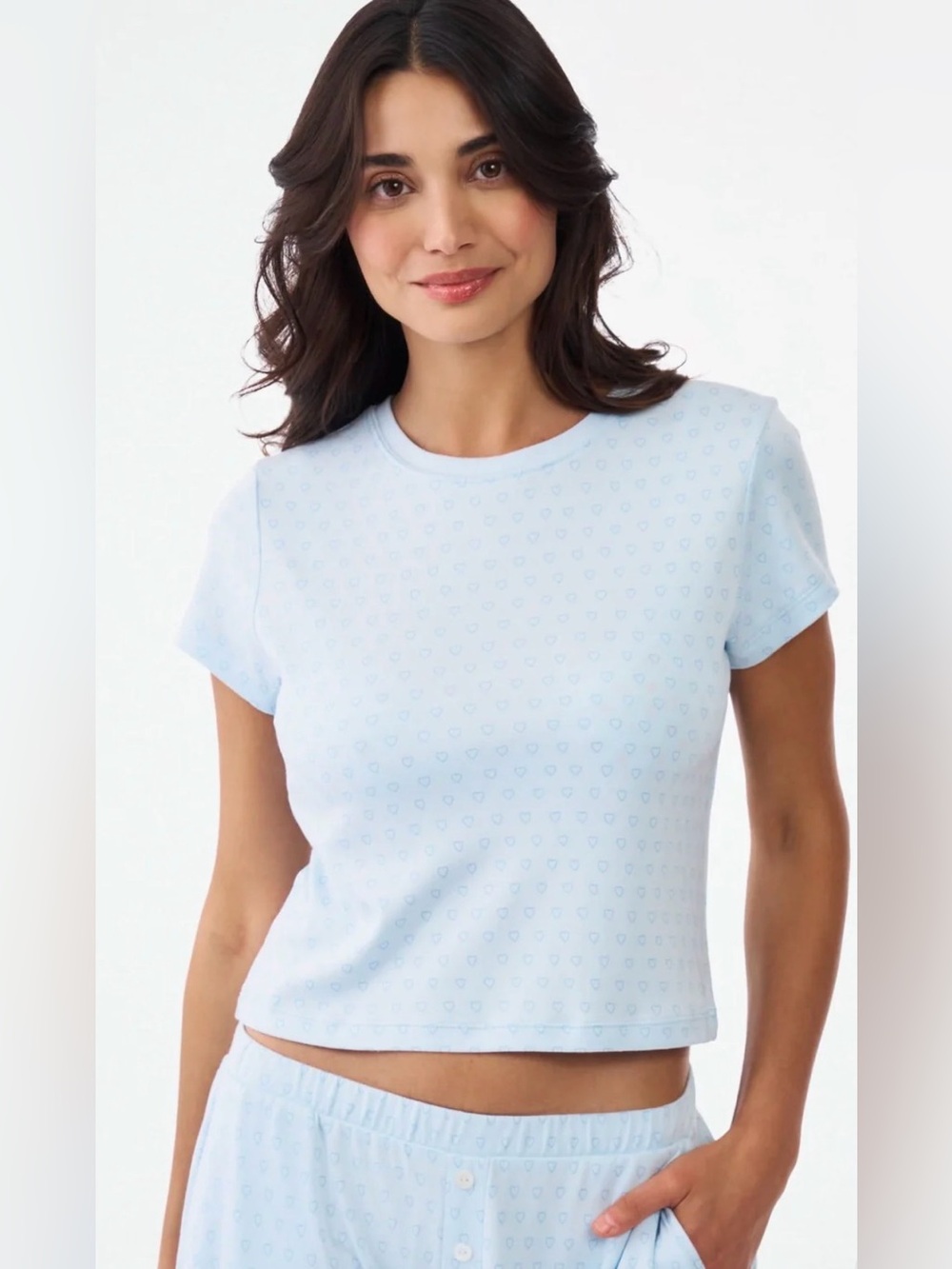 Hearts Tonal Classic Baby Tee